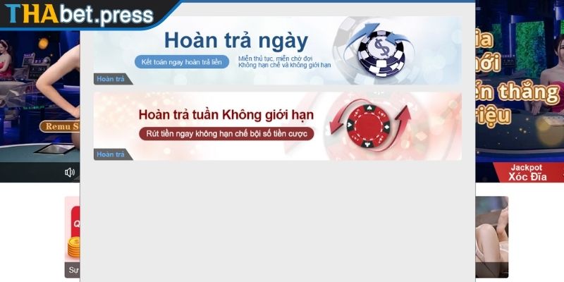 Hoàn trả mỗi ngày không giới hạn & rút ngay