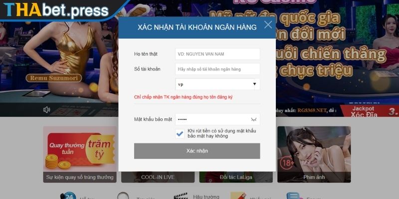 Điều kiện rút tiền THABET áp dụng cho mọi thành viên