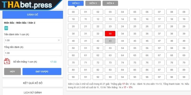 Các trường hợp tính tiền xiên 2 ăn bao nhiêu?